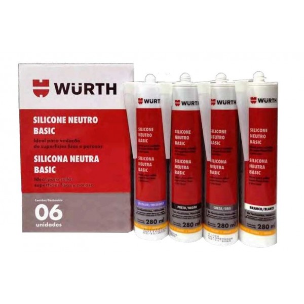 Silicona Neutra Wurth Gran Adherencia Color Marrón Oscuro