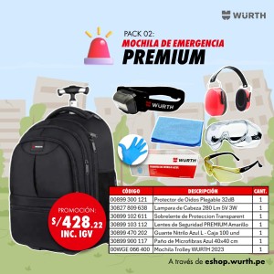MOCHILA DE EMERGENCIA PREMIUM